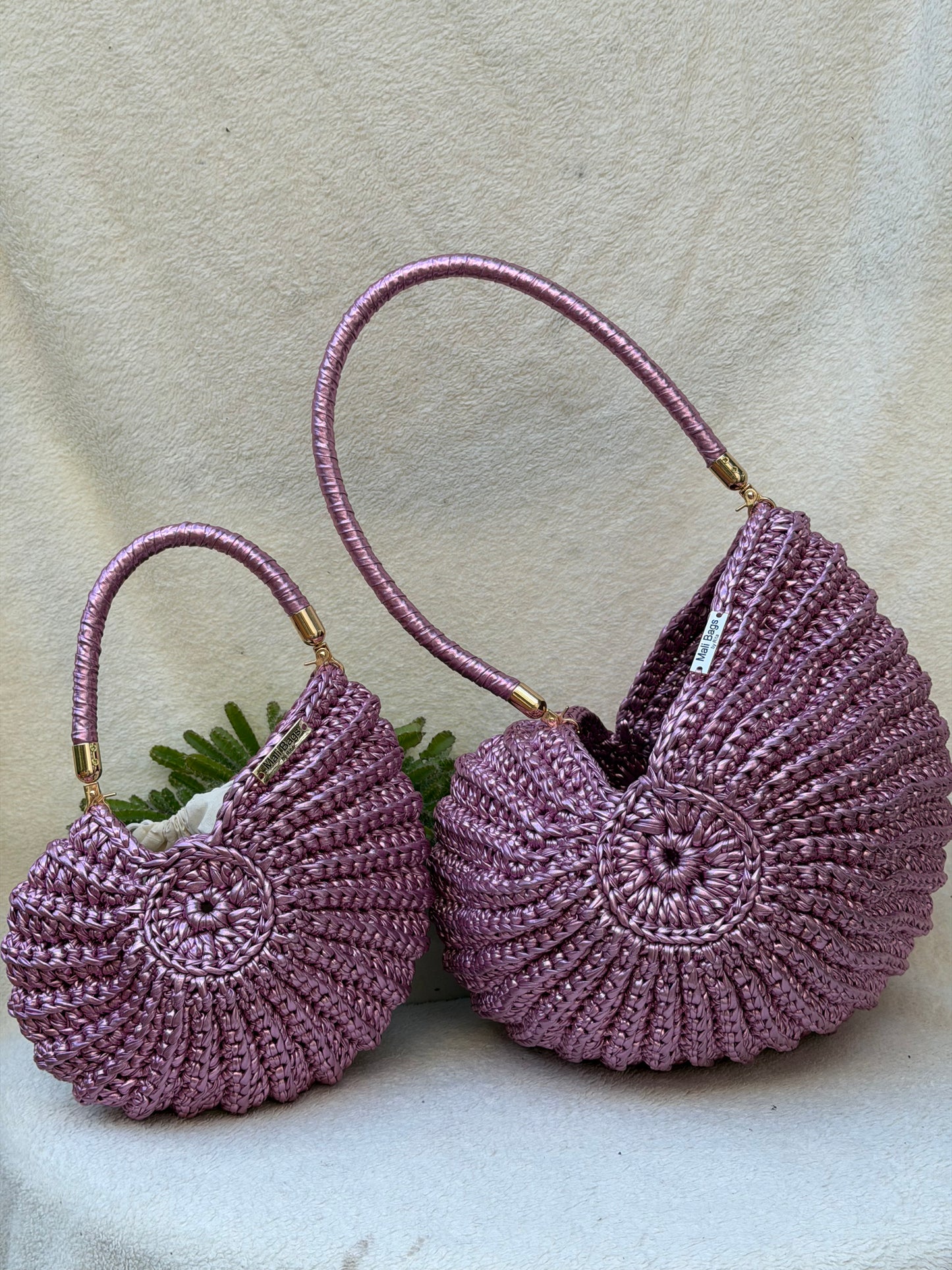 XXL Ariel seashell metallic light Pink