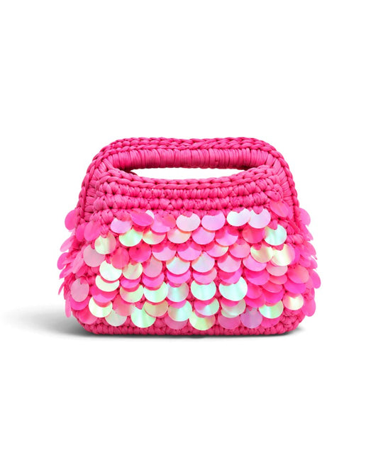 Mermaid Sequin Clutch in Pink