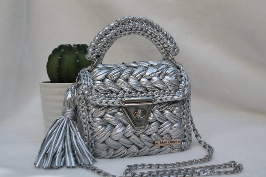 Isla Metallic Silver premium yarn