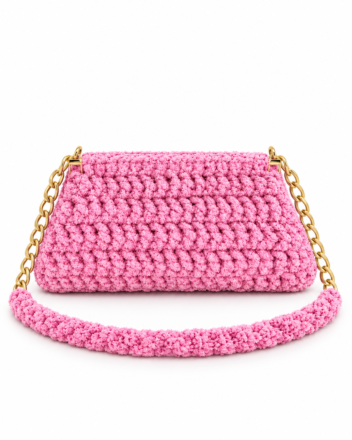 Botteca Velvet Clutch in Pink & Shimmery