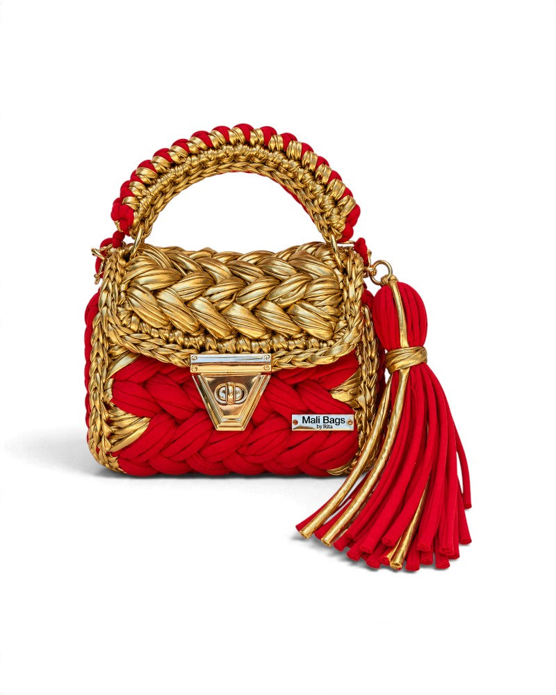 Coco Chic Crochet in Gold & Red