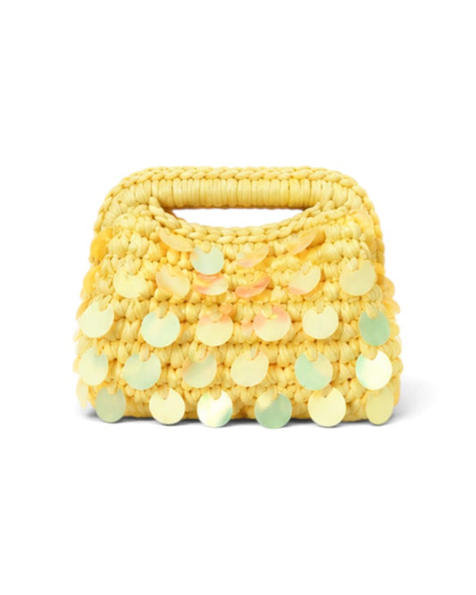 Mermaid Sequin Clutch in Yellow
