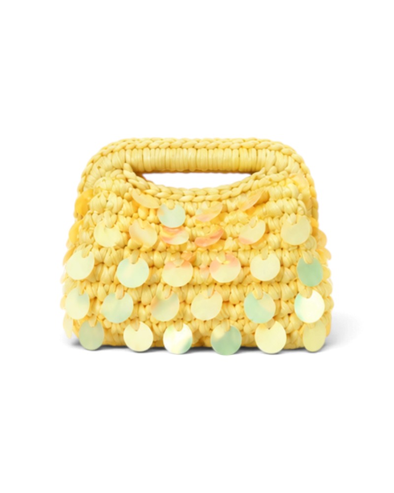 Mermaid Sequin Clutch in Yellow