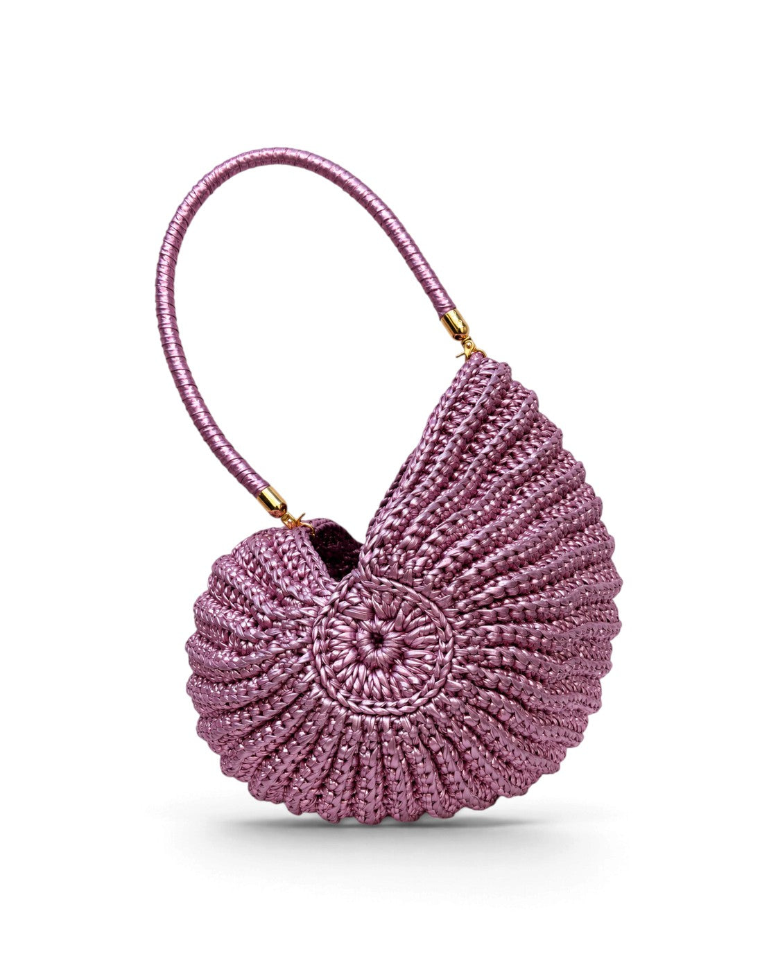 XXL Ariel Round Shell in Metallic Pink