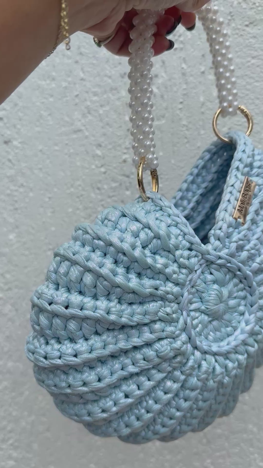 Ariel Round Shell in Light Blue Shimmery-thumbmail-5